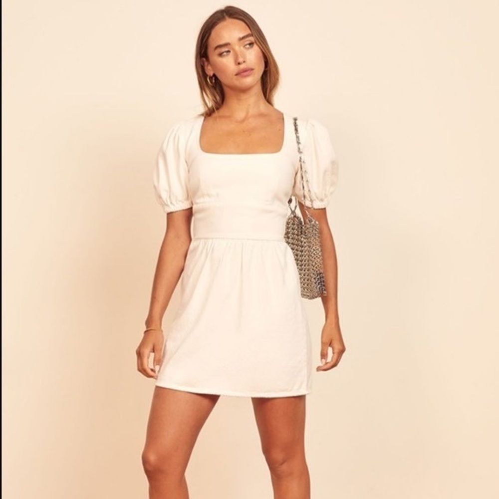 Reformation White Gables Dress Size 6